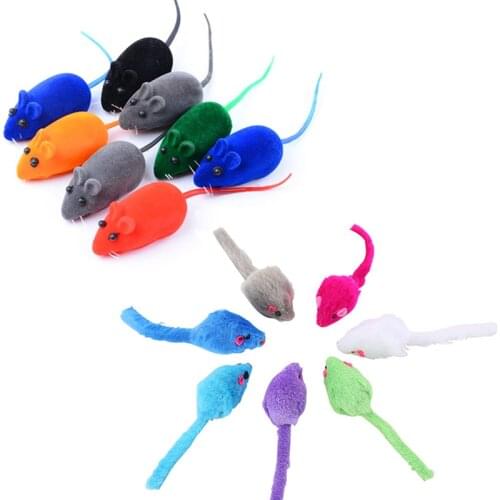5PCS Cat Toys False Mouse Pet Cat Toys Mini Funny Playing Toys For Cats Plush Mini Mouse Toys Christmas Gift Cat Accessories