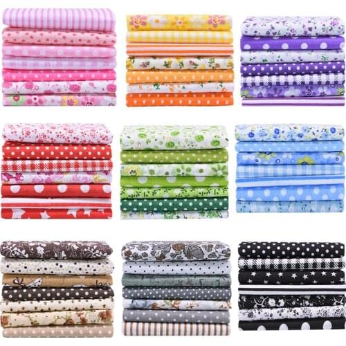 7pcs 25x25cm 50x50cm Cotton Fabric Floral Cloth Sewing Quilting Fabric for DIY Patchwork Handmade Accessories Needlework Supplie