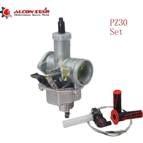 Alconstar- Keihi 30mm Motorcycle Automatic Carburetor For 200/250cc Engine Fit PIT Dirt Bike with Visiable Twister Cable grips