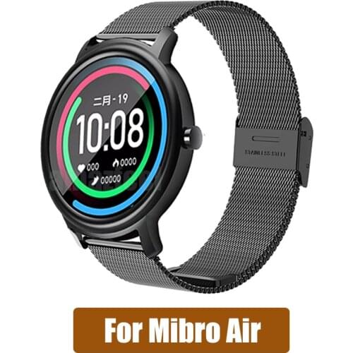 Wrist band For Xiaomi Mibro air Strap Stainless Steel Bracelet Correa pulsera For Mibro Air Metal mesh Watchbands Accessories