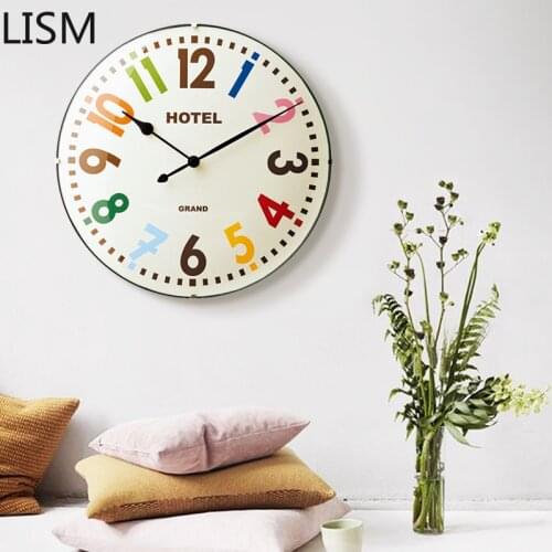 Clock Wall Modern Color Digital Wall Clock Fashion Creative Living Room Home Bedroom Children Silent Clock Home Decore Horloge