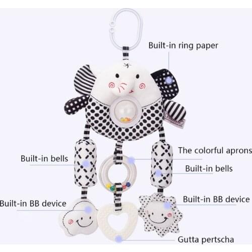 425F Baby Stroller Rattle Toys Pushchair Pram Pendant Bed Bell Cartoon Animal Toys