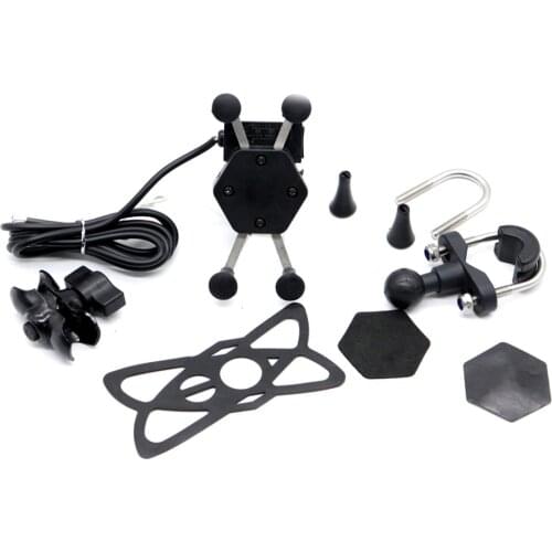 For HONDA NC700 NC750 S/X CTX700/DCT CTX1300 ST1300 Motorcycle GPS Navigation Mount Bracket Phone Holder USB Charger