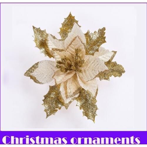 HAOCHU Merry Christmas! 17cm Cristmas Santa Artificial Flower Decoration adornos de navidad para casa 2017 Tree Topper Ornament