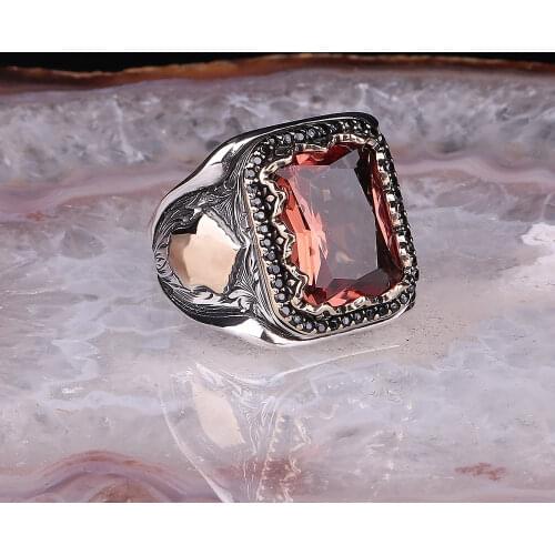 Zultanite Stone 925 Sterling Silver Men Ring Exclusive Design Mens Ring Gift for him Ottoman Vintage Style Jewelry 2021 Fashion