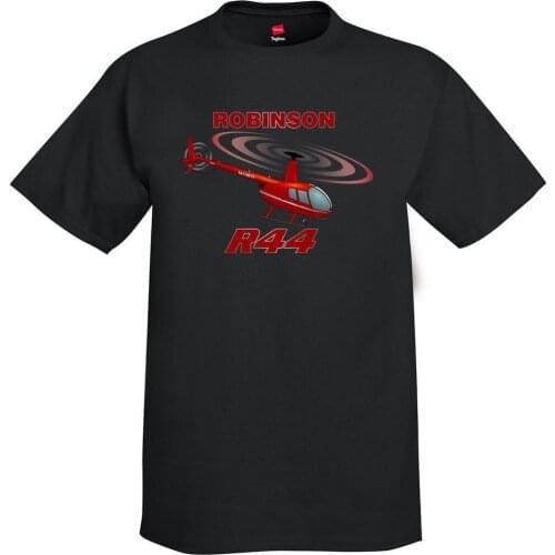 2019 Summer Fashion New O-Neck Tops Tee Shirts Robinson R44 (Red) Helicopter T-Shirt - Personalized With Your Tee Shirts