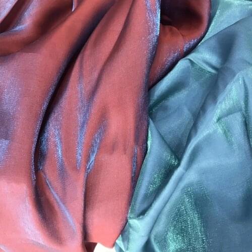 Fashion Soft Blue Glitter Satin Fabric for Dress Skirt, Black, Red, Gray, and Yellow, Green, by the Meter