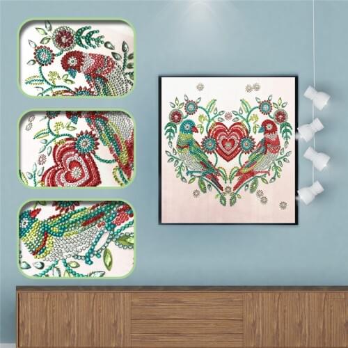 New 5D DIY Diamond Painting Special Shape Diamond Cartoon Flower Diamond Embroidered Cross Stitch Sticker