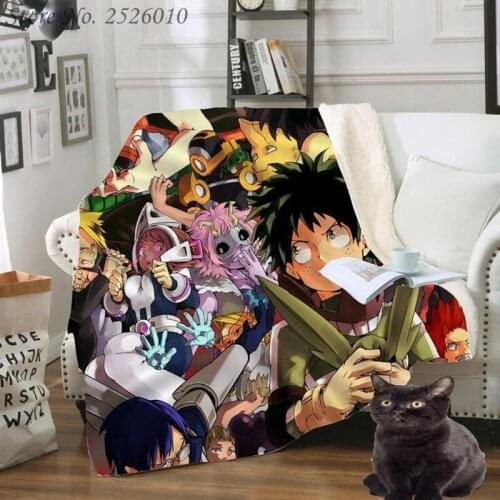 My Hero Academia Blanket 3D Print Anime Adult Fleece Quilt Teens Travel Sofa Keep Warm Child Throw Plush Blankets Bedspread 06