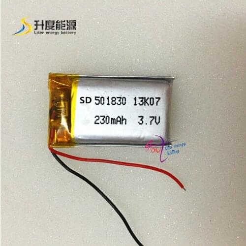 OEM&ODM lipo SD 501830 3.7v battery rechargeable 230mah