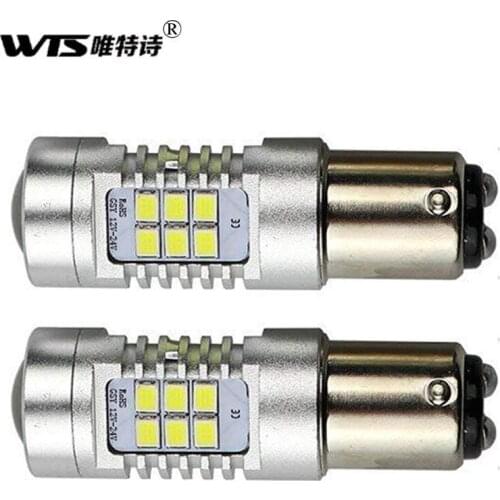 Wholesale 100pcs canbus 1157 car LED signal lights BA15D Bulb BAY 15D Bulb 2835 21smd ford focus 2 for car styling DC 12V