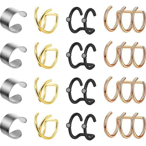 Stainless Steel Ear Cuff Earring for Non Pierced Ears Cartilage Earring Piercing Jewelry