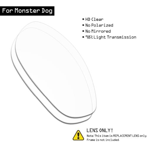 SmartVLT Sunglasses Replacement Lenses for Oakley Monster Dog - HD Clear
