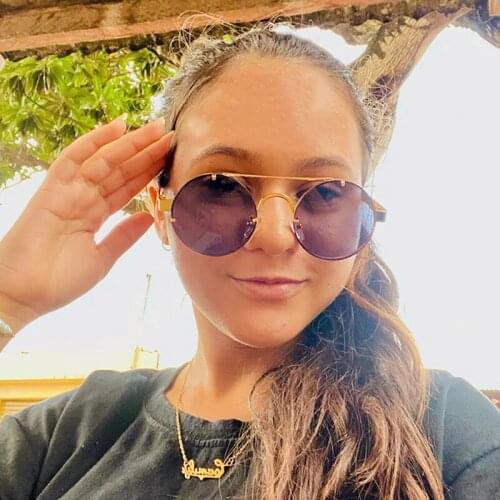 Retro Round Steampunk Sunglasses Brand Design Men Women Metal Punk Sun Glasses Vintage Sunglass Uv400 Shades Eyewear Gold Decor