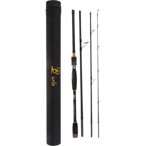 4-Pieces Travel Spinning Rod Medium Heavy Sea River Lake Fishing Pole Device Portable Fishing Lure Rod