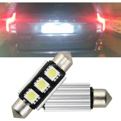 2Pcs Canbus LED license plate Light For Volvo S40 V50 V70 C30 C70 70 s80 XC90 s60 12V Car Lighting Source