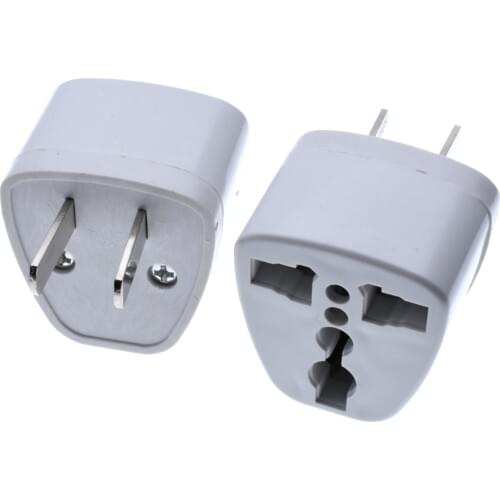Universal EU UK AU to US USA AC Power Converter Adapter Australia Euro Europe to America Travel Plug 2 Flat Pin Charger Socket