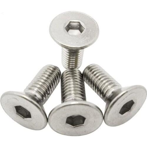 M6 Hexagon Socket Screw Hex Countersunk Flat Head Vis 304 Stainless Steel Allen Screws Bolt Machine Socke Bolt DIN7991/ISO1064