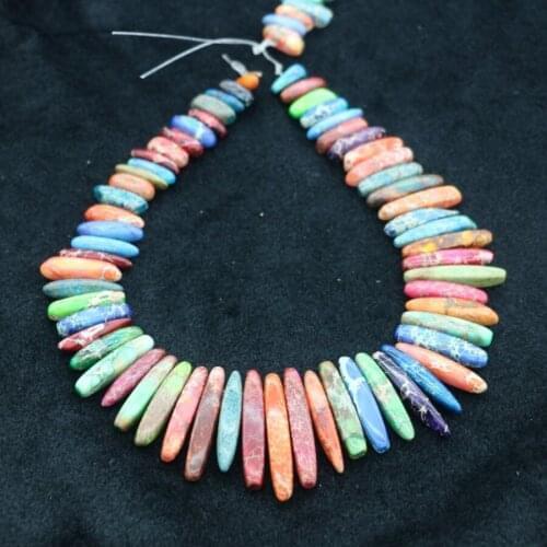 High Quality Rainbow Gems Stone Necklace Point Pendant Beads, Top Drilled Women Fashion Jewelry Spike DIY Making Finding Gems