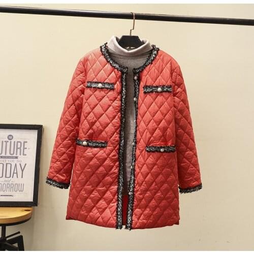 Oversize Women Padded Coat Plus Size Mid-long Chic Winter New 2021 Lady Outwear Korean Loose Light Cotton Jacket Mujer Chaqueta