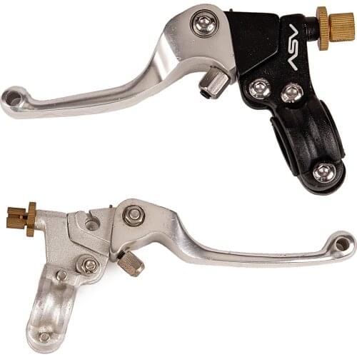 22mm 7/8'' 2Pcs Left Hand Alloy Clutch Lever Silver Black For Pit Dirt Cross Bikes ATV Quads Motorcycles For Honda Yamaha Suzuki