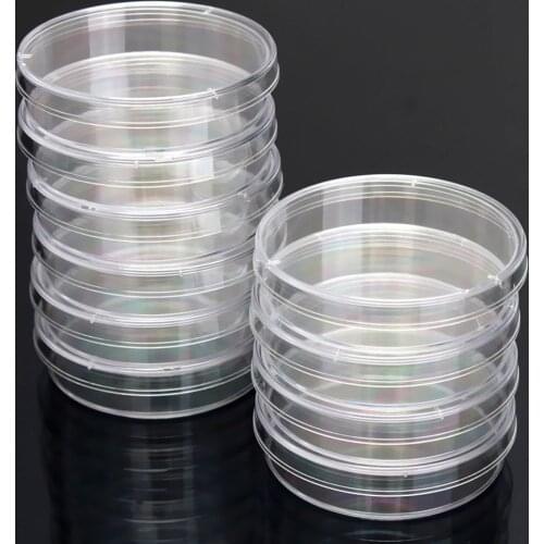 10Pcs 90*15mm Disposable Plastic Sterile Petri Dishes With Lids Laboratory Biological Scientific Bacteria Culture Dish