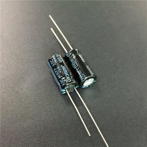 100pcs 220uF 50V JAMICON TK Series 8x16mm High Quality 50V220uF Aluminum Electrolytic capacitor