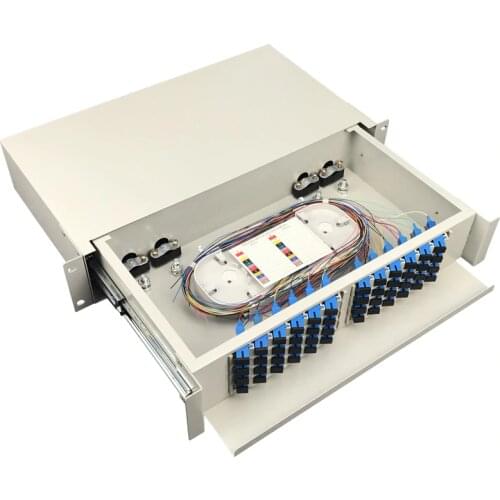 12/24/48core 1U 2U ODF Pull type optical fiber distribution frame Rack Mounted Indoor fibers Distribution Frame Patch Panel