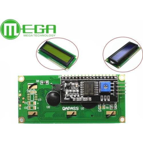 50PCS LCD module Blue screen green screen IIC/I2C 1602 for arduino 1602 LCD UNO r3 mega2560