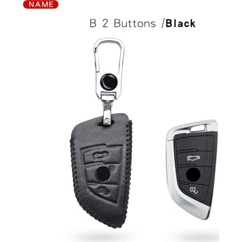 Car Leather Key Cover Rings For BMW E46 F30 F10 F20 F11 E90 G20 G30 E87 Serie 1 X1 X3 5 X5 F15 Key Case Remote Shell Accessories