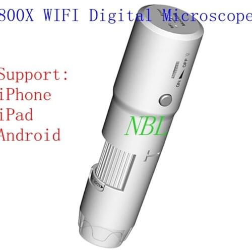 800X WIFI Digital Microscope 8*LED 25X-800X Wireless Biological Microscopes For IOS/Android Magnifier 640*480 Pixels Loupes