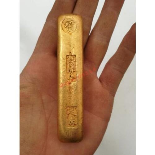 Twenty years of Qianlongs reign, red gold, gold bars, exquisite handicrafts and Collectibles