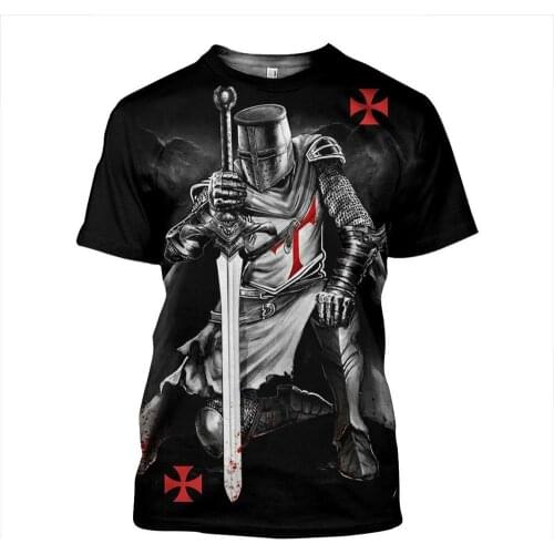 3D Printed Knight Armor Men t shirt Knights Templar Harajuku Fashion Short sleeve shirt summer Casual Unisex tshirt tops QS30