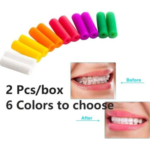Orthdent 2 Pcs/Box Dental Aligner Chewies Chompers Orthodontic Braces Oral Hygiene for Aligner Trays with Handheld Stick