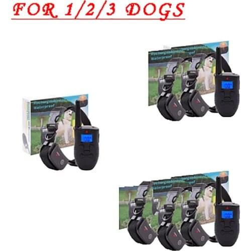 Dog Training Collar Electric Trainer Collar With Shock Vibration Beeper And Light 4 In 1 Function Remote For 1/2/3 Dogs