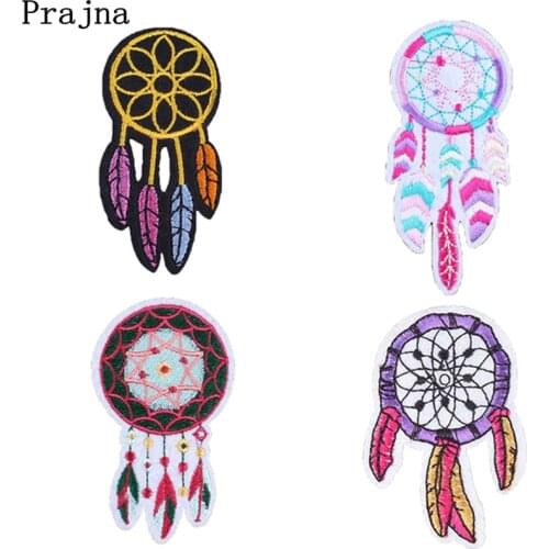 Prajna Dreamcatcher Embroidered Iron On Patches For Garment Backpack Jeans Applique Sewing On Clothing Stickers For Clothes E