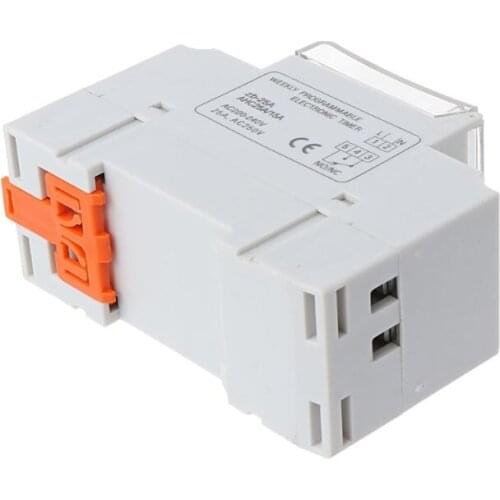 AC220V 16A Programmable Digital Timer Switching Relay Control Din Rail Mount