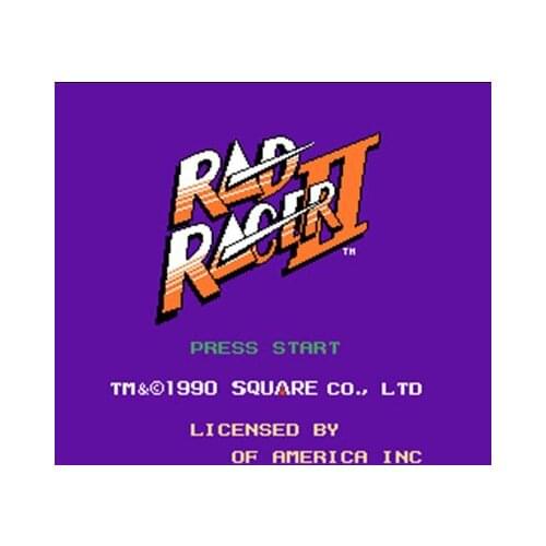 Rad Racer 2 Region Free 60 Pin 8Bit Game Card For Subor Game Players