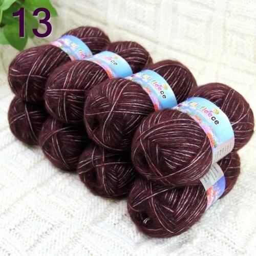 Sale 8SkeinX50gr Luxury Fluffy Soft NEW MOHAIR Shawls Hand Knit Crochet Yarn Brown 822-13-8