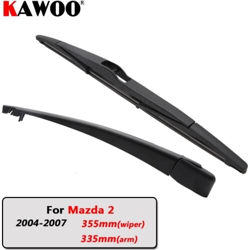 KAWOO Car Rear Wiper Blade Blades Back Window Wipers Arm For Mazda 2 Hatchback (2004-2007) 355mm Auto Windscreen Blade