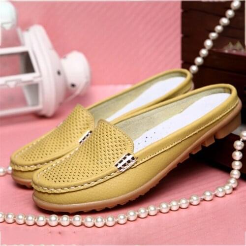 Tilocow Summer Women Genuine Leather Slippers Ladies Solid Flip Flops Womens Flat Shoes Woman Slip On Flat With Rome Slides