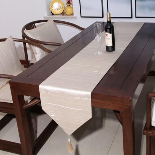 Modern Simple Pinstripe Light Luxury Style Coffee Table Tablecloth Green Home Cloth Hotel Party Wedding Decoration Table Runner