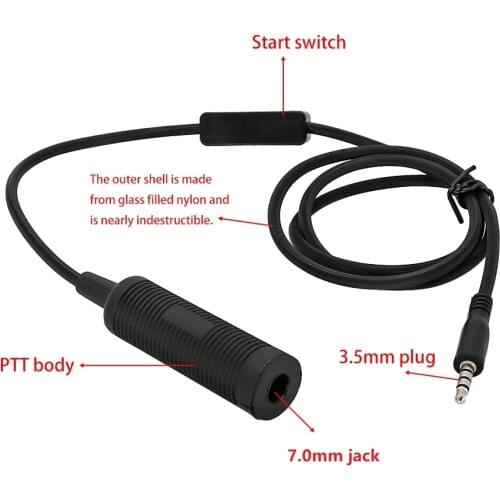 Tactical Headset Adapter Phone Plug 3.5 Mm Mini Phone PTT for COMTAC / SORDIN Headset MP3 Music Adapter Apple Samsung HTC Etc