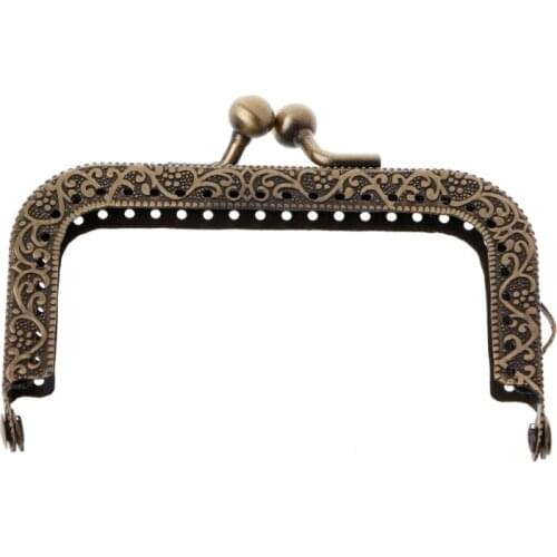 Y166 1PC Metal Frame Kiss Clasp Arch For Coin Purse Bag Accessories DIY Bronze 8.5cm