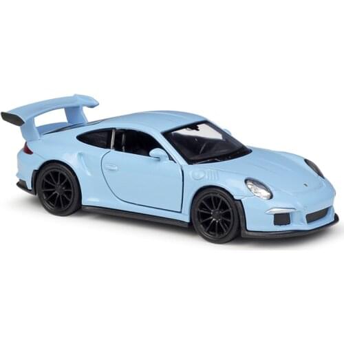 1:36 Diecast Models 2016 911 GT3 RS Blue Coupe Model Toys Alloy Car Diecast Metal Pull Back Car Toy For Gift Collection