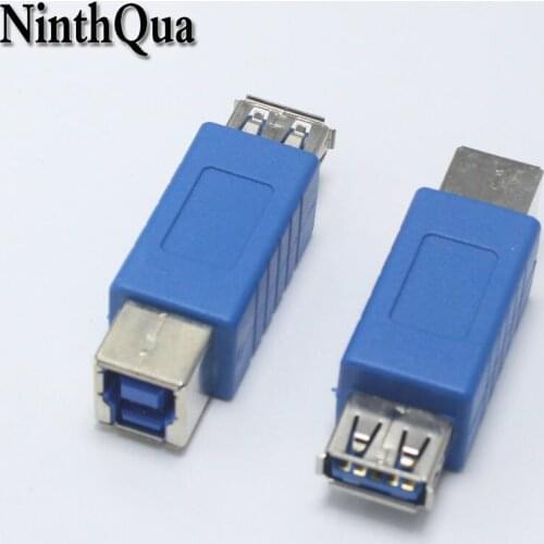 1pcs USB 3.0 Type B Female Socket to Printer Type A Female jack DC Power Plug Jack High Speed Connector Adapter for PC