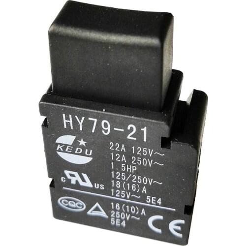 2Pcs KEDU HY79-21 1.5HP 125/250V 22A/12A Electric Hammer Angle Grinder Push Button Switches Stone Cutter Mower Pushbutton Switch