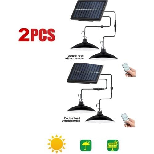 2pcs Retro Lampshade Waterproof Solar Pendant Light Outdoor Chandelier Solar Lamp White Light for Courtyard Christmas Decorati 3