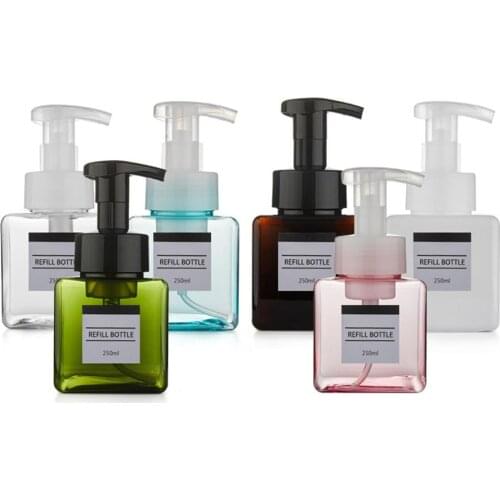 250/450ml Shampoo Lotion Shower Gel Soap Empty Foam Bottle Refillable Bottle Press Bottle Dispenser Cosmetic Containers
