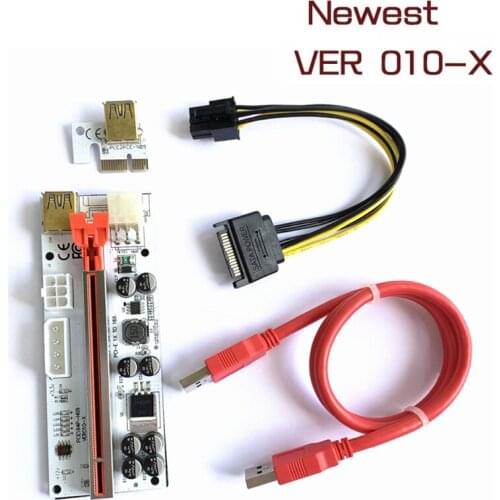5PCS PCI-E Riser VER010 USB 3.0 Extender X16 Mining Riser VER010-X Express Cable Riser For Video Card Miner PCI-E Cable Riser